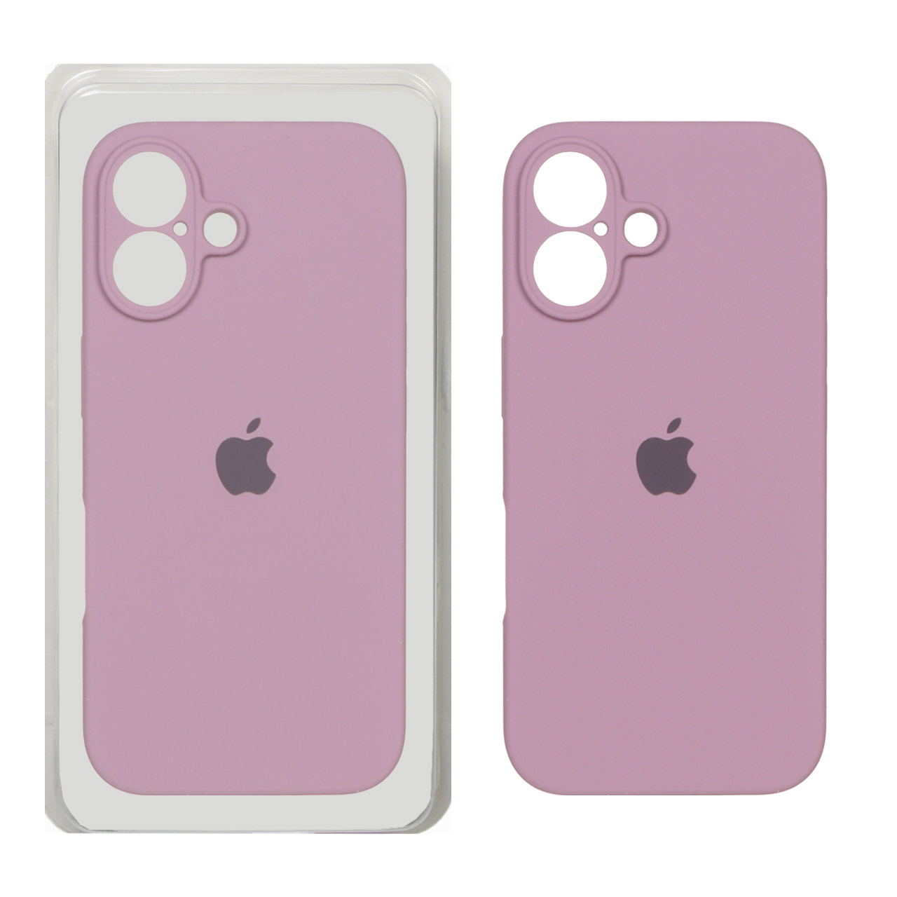 قاب سیلیکونی پاک کنی محافظ لنزدار اورجینال Apple iPhone 16 - بنفش کدر (پک اصلی)